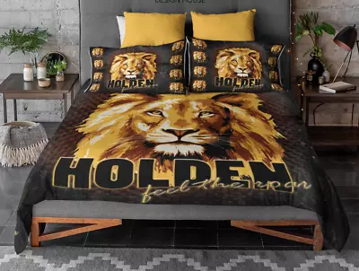 Holden Lion Feel The Roar Aussie Classic Car Bedding Quilt Duvet Cover Set • $24.20