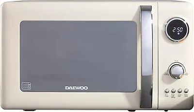 Daewoo Kensington Microwave 20L Digital Timer 5 Power Setting 800W Cream-SDA1654 • £97.99