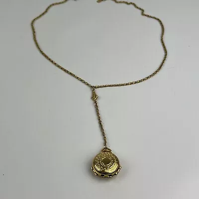 Vintage 1928 Multi Locket Charm Long Gold Tone Necklace 28  Chain • $29.99