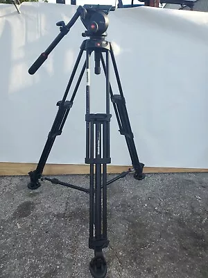 Manfrotto 504HD Head With 546B 2-Stage Aluminum Tripod System • $344.99