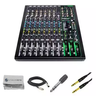 Mackie ProFX12v3 12-Ch Mixer W/ USB Effects Calrad Cables Ties • $359.99