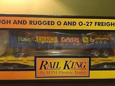 MTH Railking 30-7675 Limited Edition I Love Toy Trains Flatcar With Trailer  NIB • $49