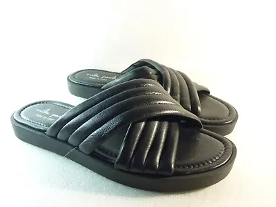 Mila Paoli Women Shoes Sandals Black Wedge Slide Size 7.5 SKU 11239 • $28.50