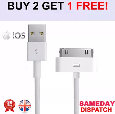 £2.95 • Buy Genuine Charging Cable Charger Lead For Apple IPod,iPad2&1 IPhone 4,4S,3GS OEM