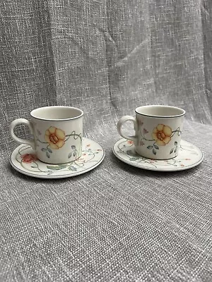 Villeroy & Boch Albertina Coffee Tea Mug And Saucer Set Of 2 Floral • $23.75