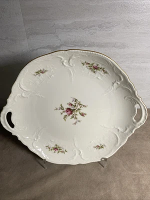$12 • Buy Vintage Handle Cake Plate Rosen Thank