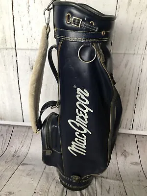 Vintage MacGregor Rare Golf Bag For Clubs Leather Case Blue 3 Part (marks) • $119.92