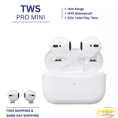Pro Mini Bluetooth 5.0 Wireless Gaming Earbuds Headset TWS Waterproof New -White • $14.99