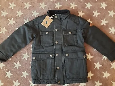 £34.99 • Buy NEW Joules Barnham Faux Wax Style Jacket - 5 Years - Black - Coat Zip Union Jack
