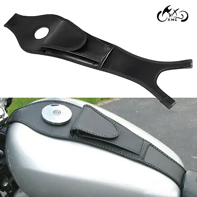 Motorcycle Black Gas Tank Cover Pouch Bag PU Leather For Harley Sportster XL1200 • $28.98