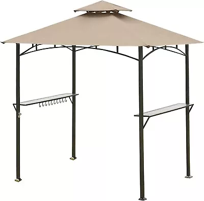 Ontheway 5FT X 8FT Double Tiered Replacement Canopy Grill BBQ Gazebo Roof Top... • $42.39