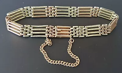 14k Green And Rose Gold Vintage Gate Bracelet • $1700