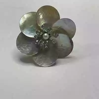 Fashion Costume Jewelry Ring Mother Of Pearl Flower Boho Trendy Bohemian  • $11