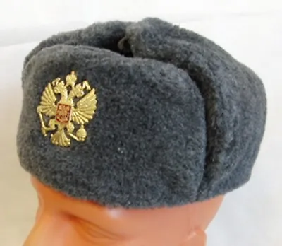 £16.50 • Buy Russian Army Winter Fur Hat Ushanka Imp. Eagle Badge 56cm Small Original 90's 