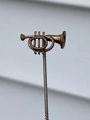 Antique Vintage Bugle Trumpet Stick Pin • $9.99