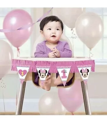 Minnie Mouse Fun To Be One Disney 1st Birthday Party High Chair Decorating Kit • $11.99