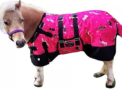 1000D Miniature Weanling Pony Foal Horse Winter Blanket Bellyband Pink 51955B • $89.99