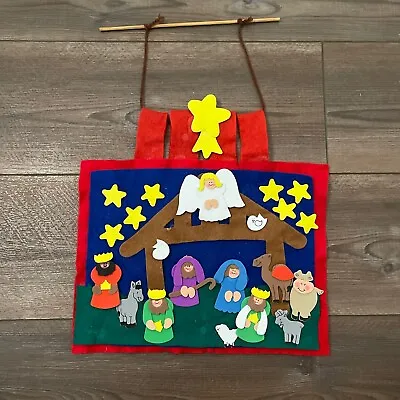 Nativity Felt Hanging Scene Christmas Decoration • £12.51