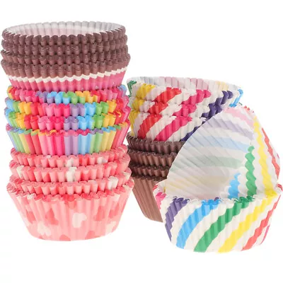 500pcs Round Colorful Muffin Wrappers Muffin Cups Dessert Cups Muffin Liners • £13.69
