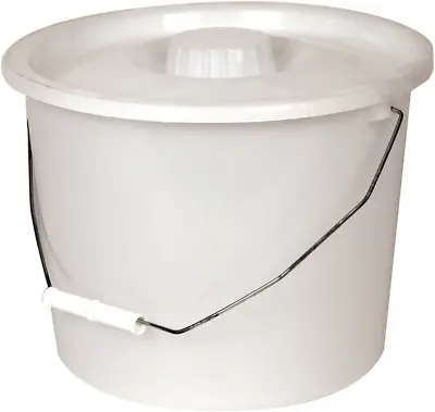 Commode Bucket With Lid And Handle Gray (10 Quart / 2.5 Gallon Capacity) Grey • $33.42