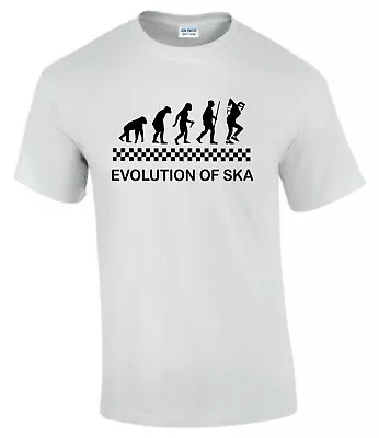 Evolution Of Ska Fan Madness T-Shirt Funny Rude Men’s Lady's T-Shirt T0116 • £9.99