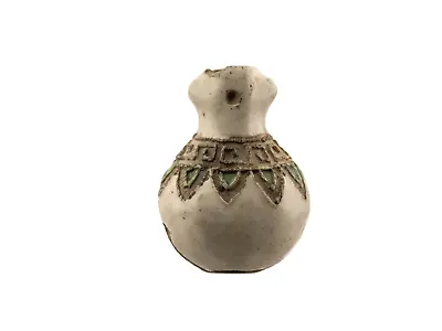 An Antique Japanese Pottery Bead Of A Miniature Vase • $374.95