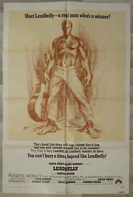 LEADBELLY - 1976 - ORIGINAL 1 ONE SHEET MOVIE POSTER 27 X 41 - FOLDED • $7.99