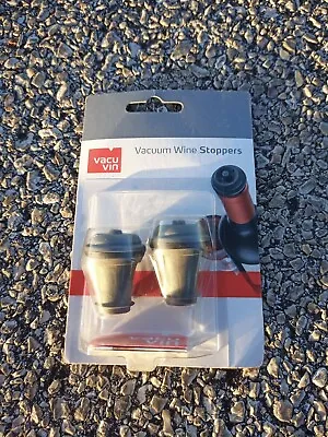 $5.01 • Buy 2 Bottle Stoppers, Vacu Vin Wine Saver Vacuum Stoppers NEW SEALED