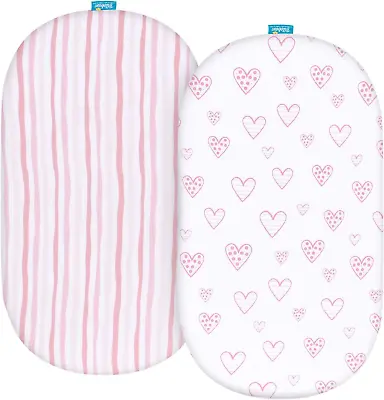 Bassinet Sheets Compatible With 4Moms Mamaroo Sleep Bassinet 2 Pack 100% Je... • $122.42