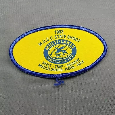 1993 MUCC Michigan State Shoot Multi Lakes Conservation Archery Pistol Patch • $11.25