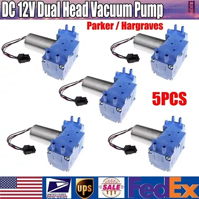 5PCS Parker / Hargraves DC12V Dual Head Brushless Air Pump Vacuum Diaphragm Pump • $99.99
