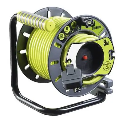 Masterplug OMU2513FL3IP-PX Pro XT Medium Reverse Open Cable Reel With In-Line • £47.03