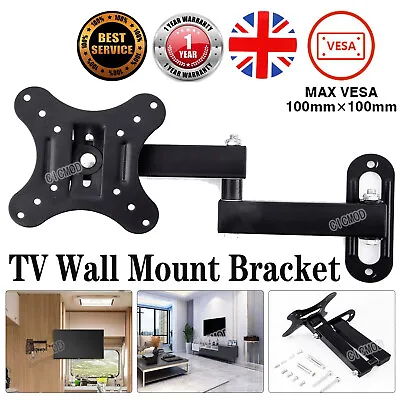 £11.99 • Buy Tilt Swivel TV Wall Mount Bracket For 10 -27  Inch LCD LED Plasma Flat Monitor