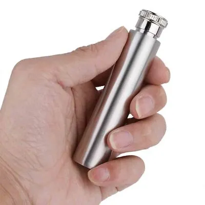 Mini Stainless Steel Flask Pocket Whiskey Bottle Stainless Steel Mini Hip Flask • £6.05