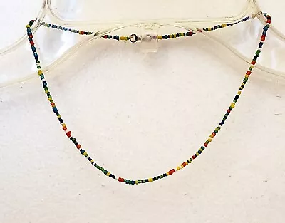 Beaded Necklace SEED BEAD CHOKER Tribal OA Regalia Pow Wow  N401 • $18