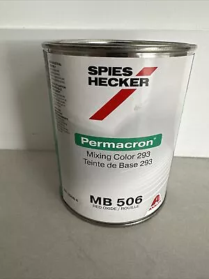 Axalta SpiesHecker Permacron Mixing Color 293 Base Color MB506 Red Oxide 1 Liter • $200