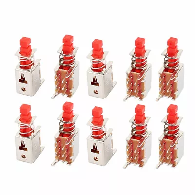 10Pcs 6 Pin 2mm Pitch Self-Locking  DPDT Mini Micro Push Button Switch • $7.10