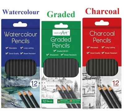 £2.69 • Buy 12x Graded Pencils Drawing Sketching Tones Shades Art Artist Picture Pencil Draw