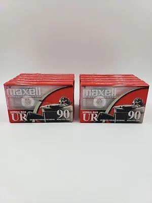 Maxell Audio Cassette Normal Bias UR 90 Minute Cassette - 10 Single Cassettes • $19.99