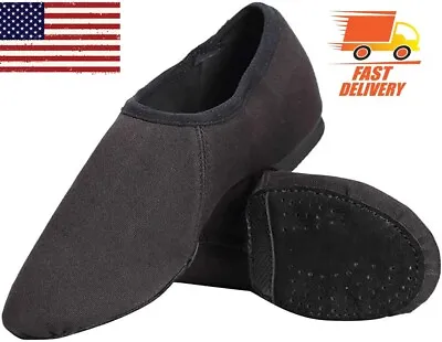 Stretch Canvas Upper Jazz Shoe Slip-on For Women And Men's Dance Shoes • $17.99