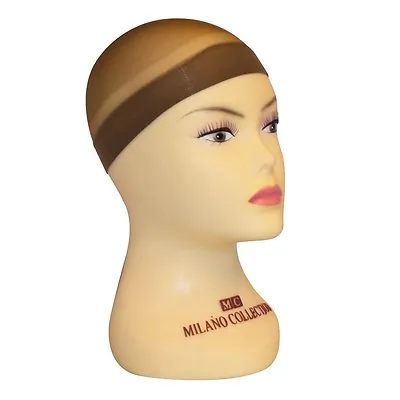 Milano Collection Professional Nylon Mesh Wig Stocking Liner Cap In Brown 9 PACK • $9.99