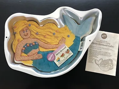 Wilton Aluminum Merry Mermaid Character Vintage Cake Pan #2105-6710 Ocean Insert • $27.99