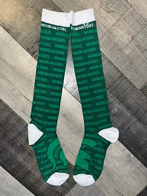 Michigan State Spartans College Womens Logo Repeat Knee High Socks Medium Q • $9.39