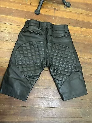 Mens Leather Shorts Quilted 29  • $100