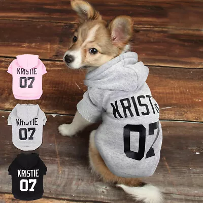 Personalized Dog Clothes Cat Puppy Hoodie Coat Sweatshirt & Custom Name Number • $25.29