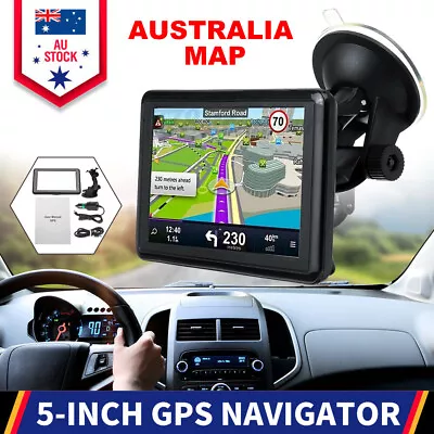 5  Truck GPS Navigator Car Auto LCD Navigation Sat Nav Lifetime Map Speedcam MP3 • $49.95