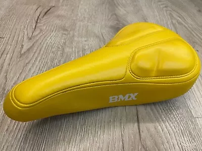 NOS Old School BMX Padded Yellow Saddle Taiwan Made Without Seat Gut • $38