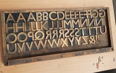 £240 • Buy  Letterpress Wooden Printing Blocks Type 67mm High. Full Alphabet + Ampersand.