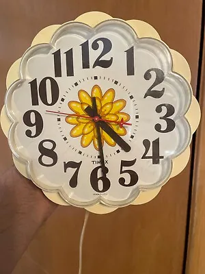 Vintage Timex Daisy Flower Wall Clock Working • $20