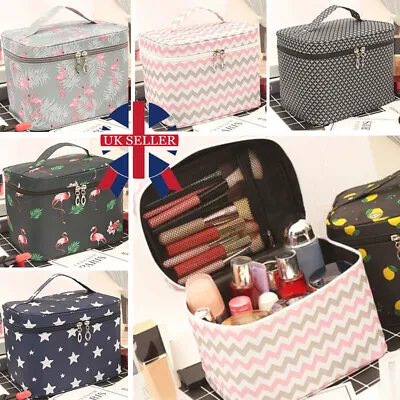 £5.58 • Buy Large Capacity Make Up Bags Vanity Case Cosmetic Nail Tech Storage Beauty Box
